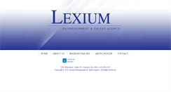 Desktop Screenshot of lexiumentertainment.com