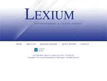 Tablet Screenshot of lexiumentertainment.com